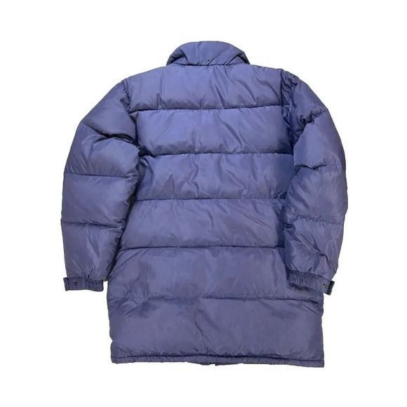 Lands' End Puffer Jacket Adult Medium Goose Down Parka Coat Blue Long - Picture 7 of 7